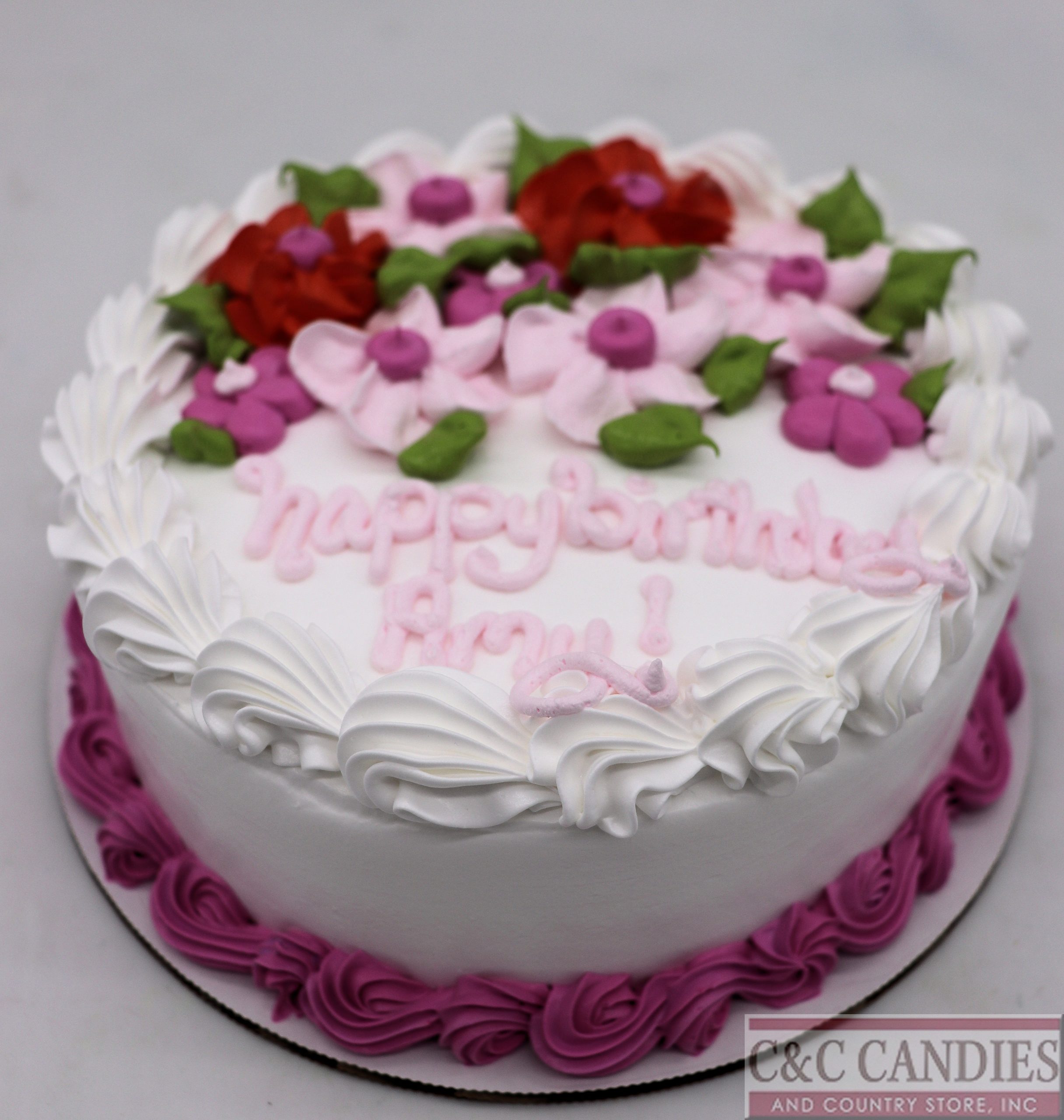 April Flowers - Round Cake - Image 3