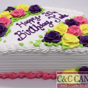 Exquisite Roses - Sheet Cake