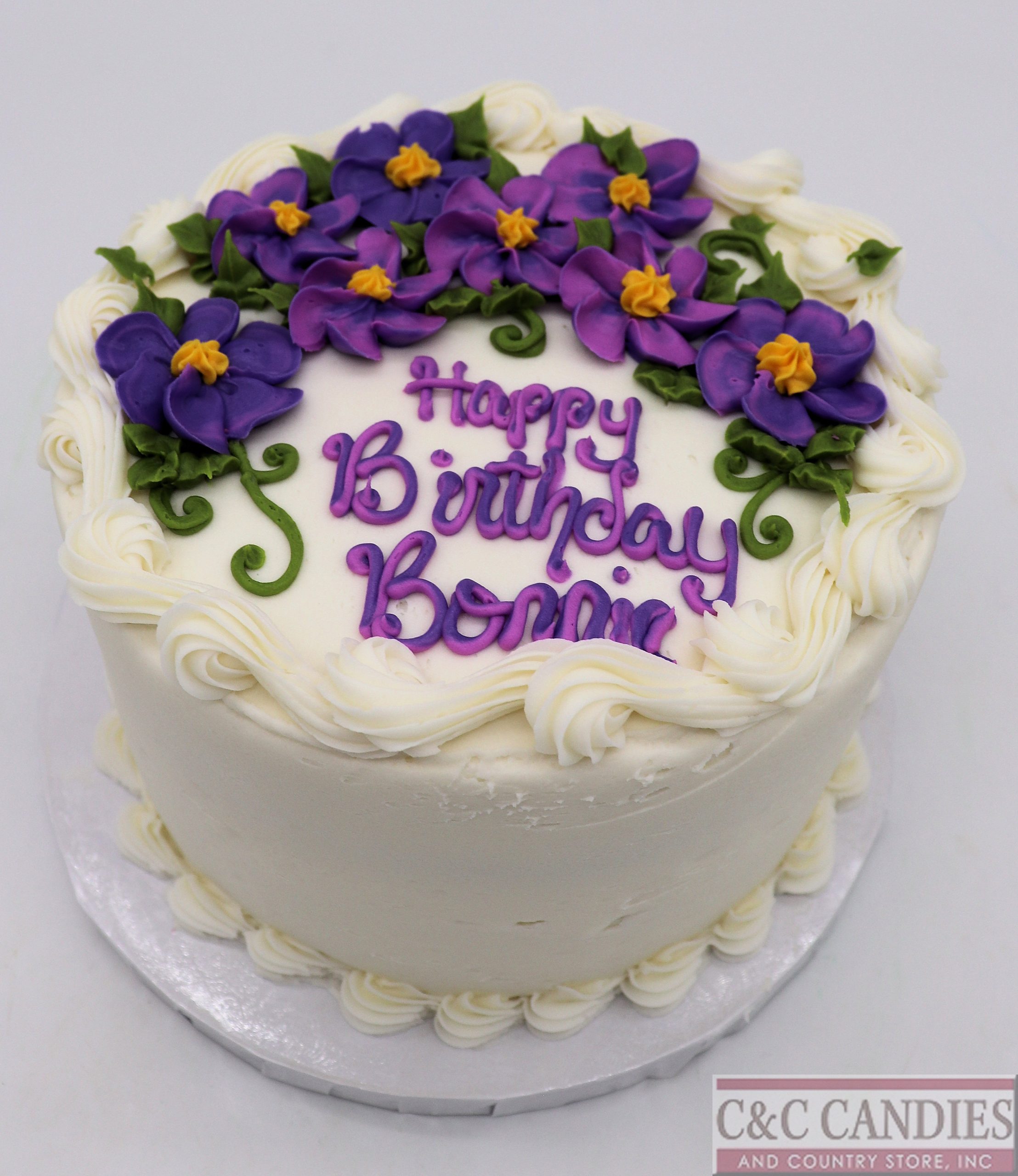 April Flowers - Round Cake