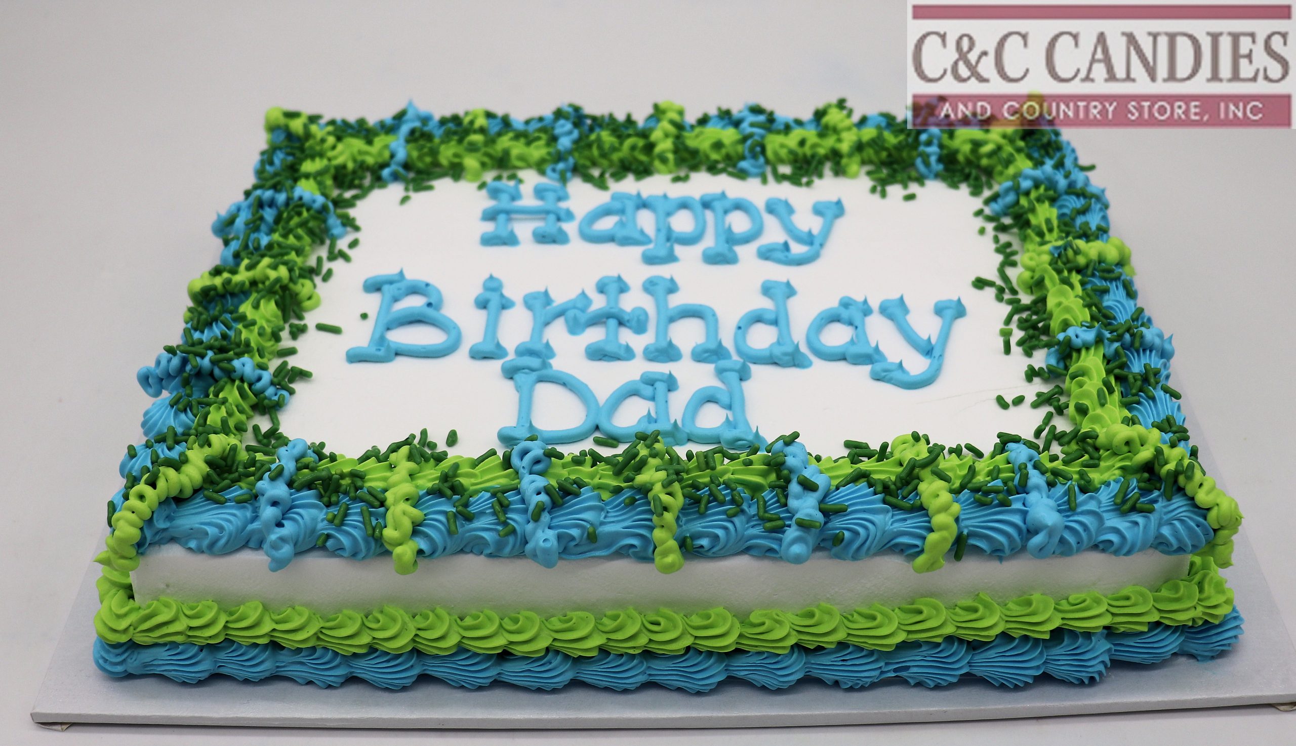 Party Streamers Sheet Cake