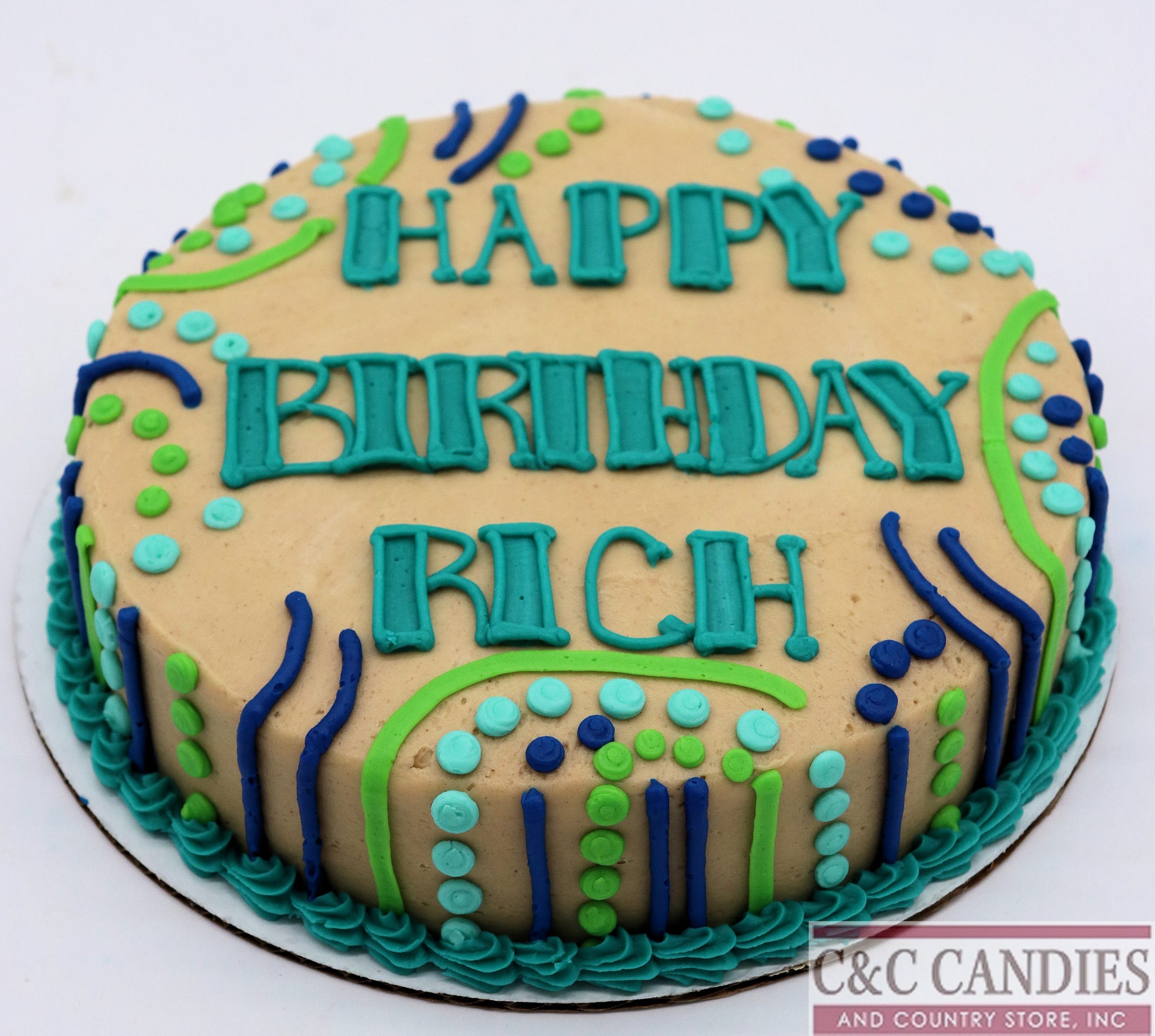 Party Lines Round Cake - Image 2