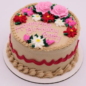 Roses and Swag - Round Cake