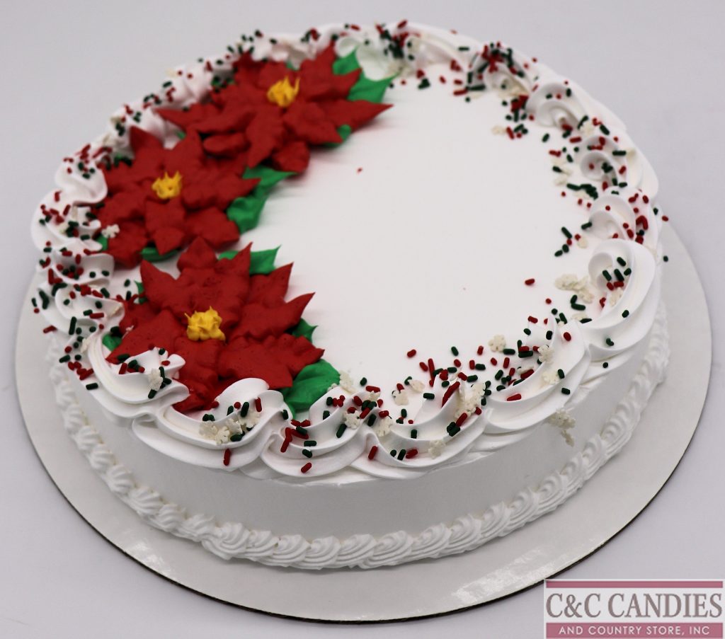 Poinsettia - Round Cake