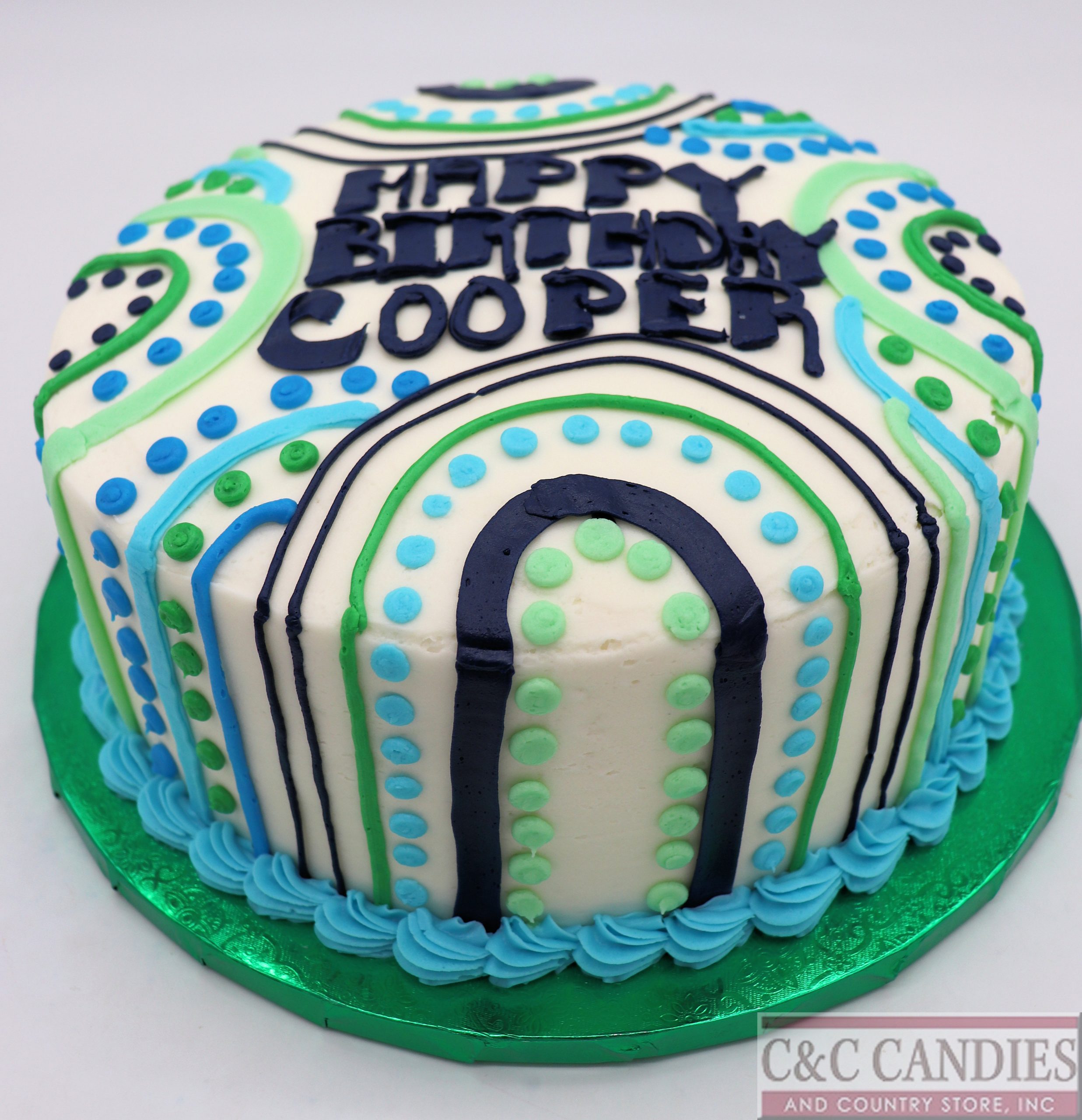 Party Lines Round Cake - Image 3