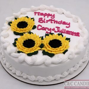 Sunflower Celebration Round Cake