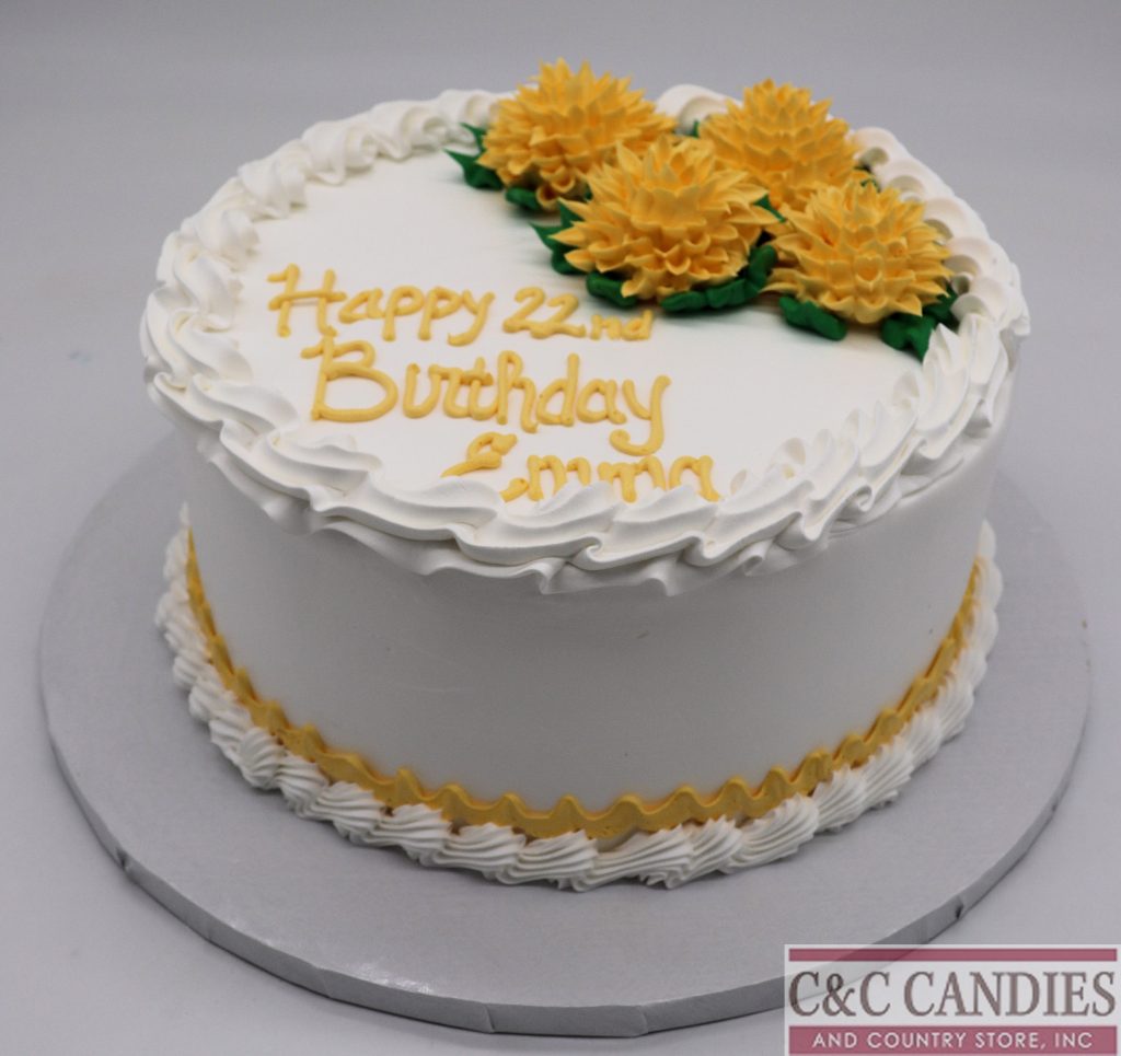 Fall Mums - Round Cake