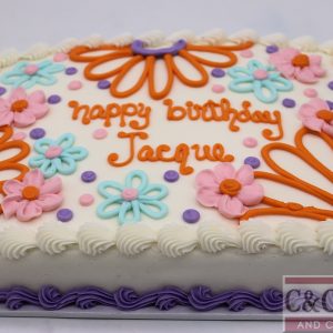 Flower Power Sheet Cake