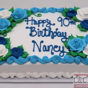 Garden of Roses Sheet Cake