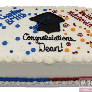 Dual Schools Graduation Sheet Cake