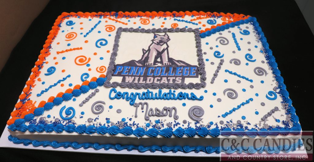 School Spirit Celebration Sheet Cake