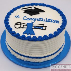 Cap and Diploma Round Cake