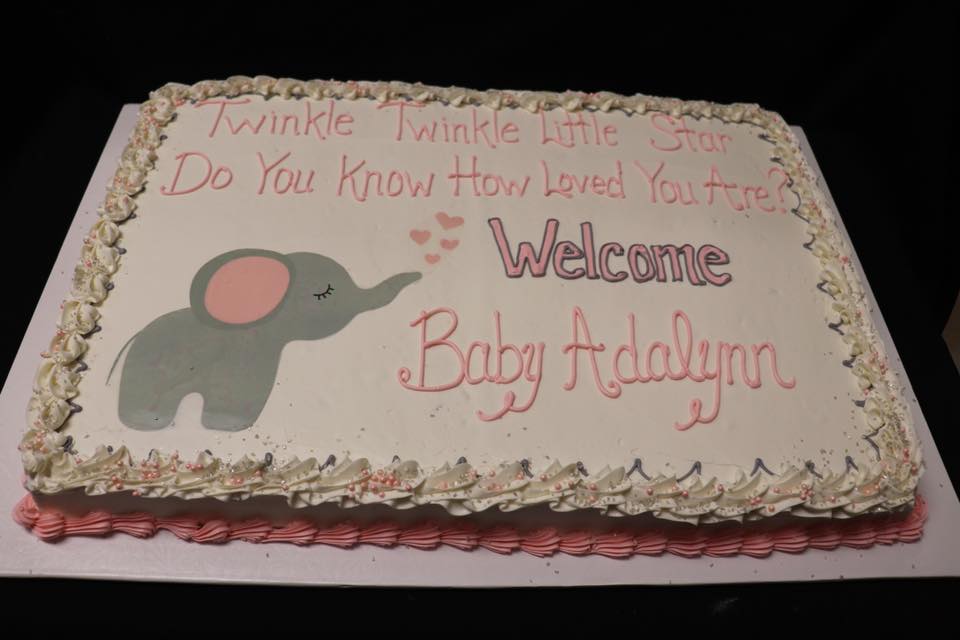 Baby shower buttercream cake - YouTube