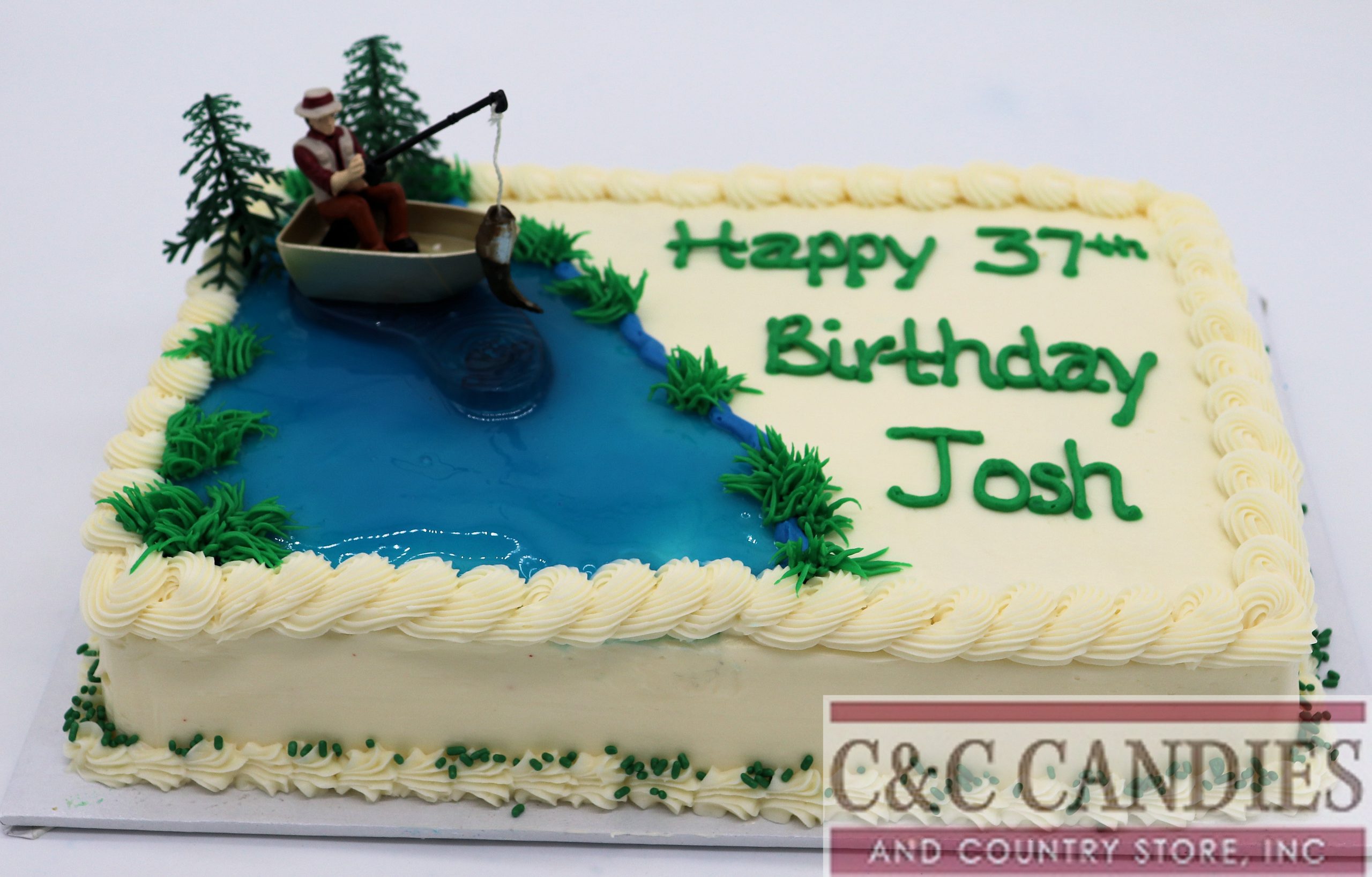 Gone Fishin' Sheet Cake