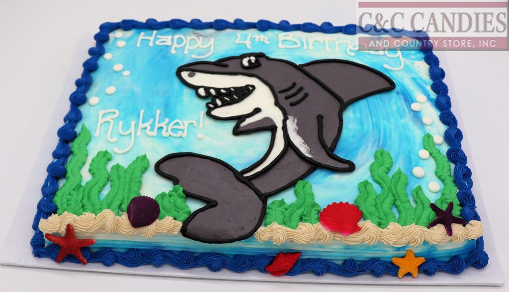 Shark Splash Sheet Cake