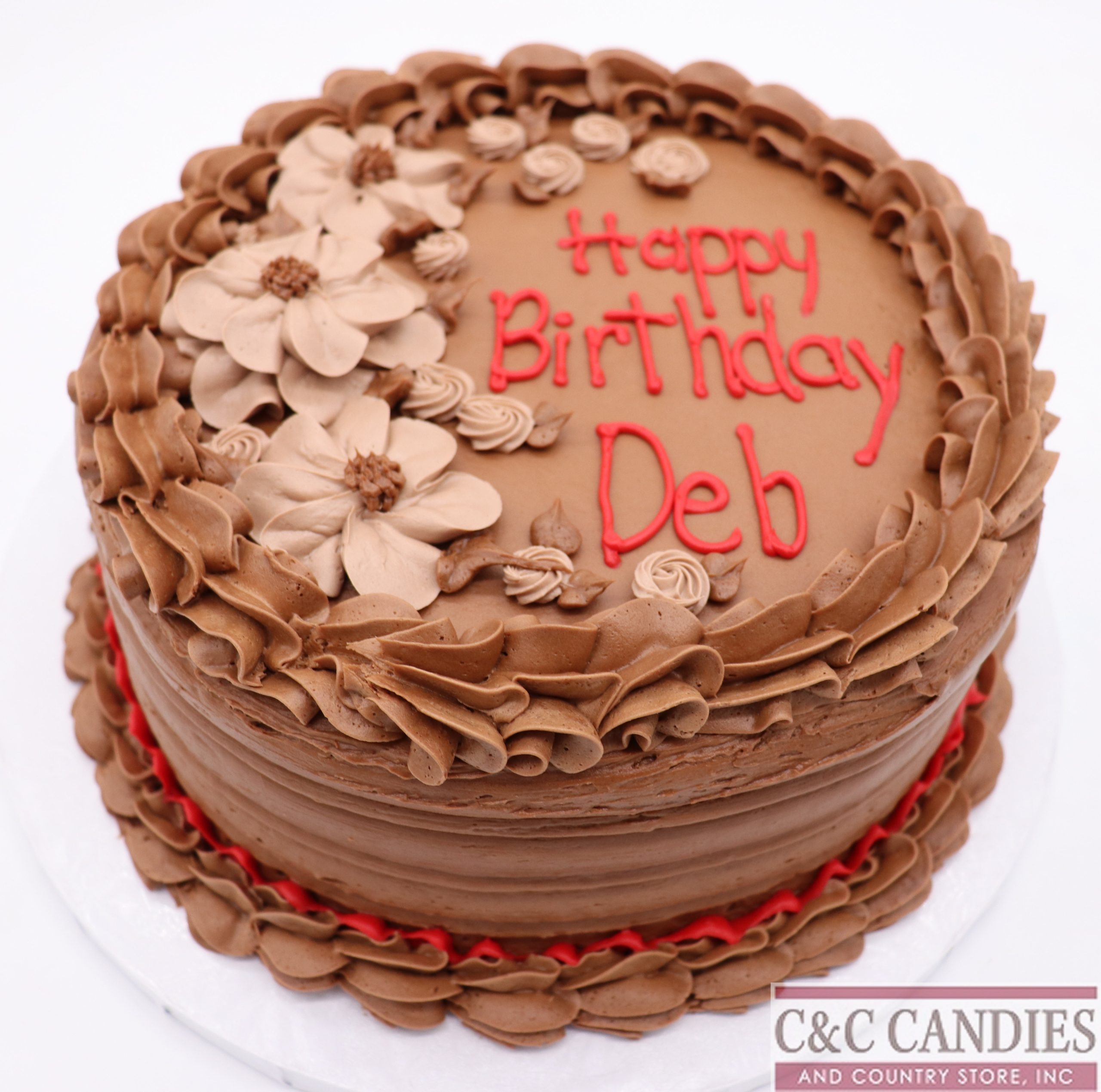 Chocolate Bloom Round Cake - Image 3