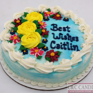 Sunshine Garden Round Cake