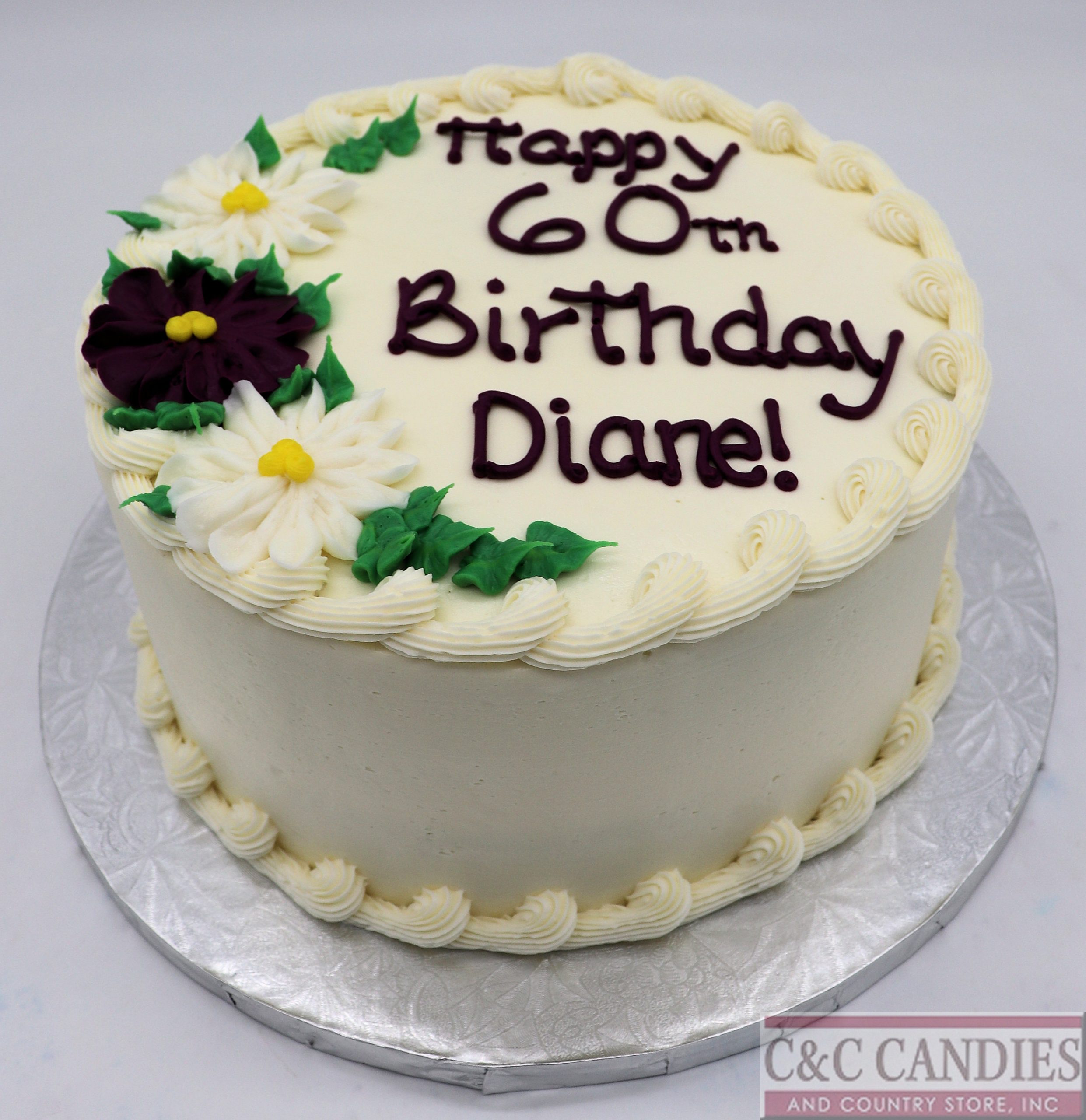 Sassy Daisies - Round Cake