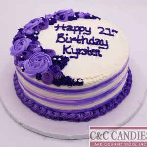 Cosmic Flowers - Round Cake