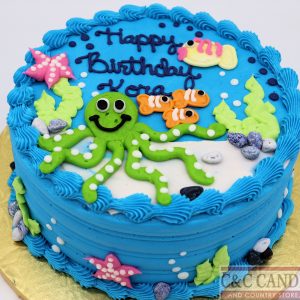 Ocean Friends Round Cake
