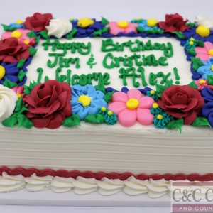 Country Garden - Sheet Cake