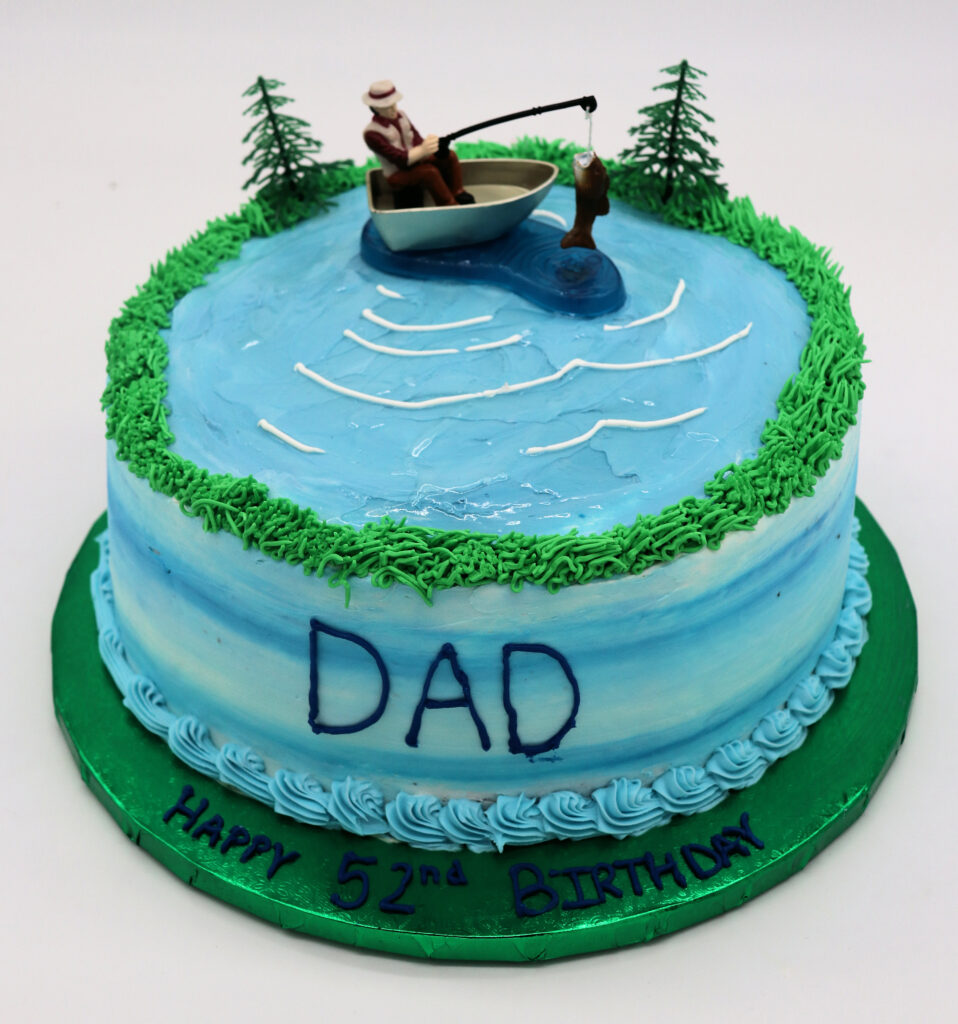 Gone Fishin' Round Cake