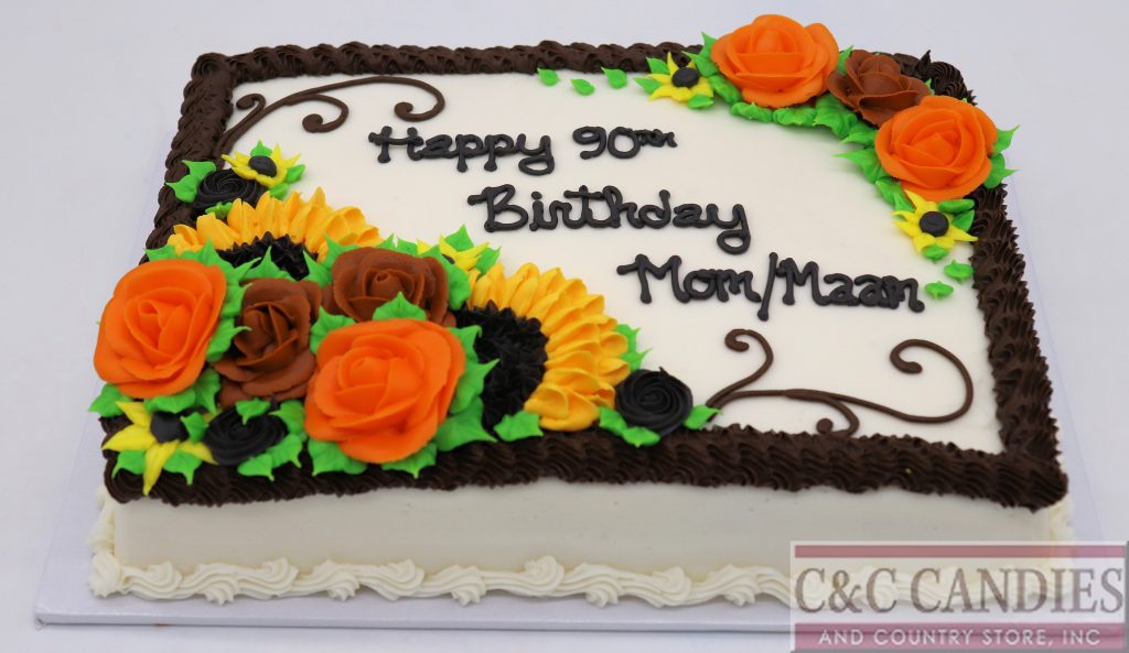 Harvest Blossoms Sheet Cake