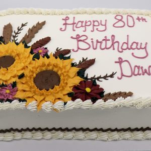 Fall Blooms - Sheet Cake