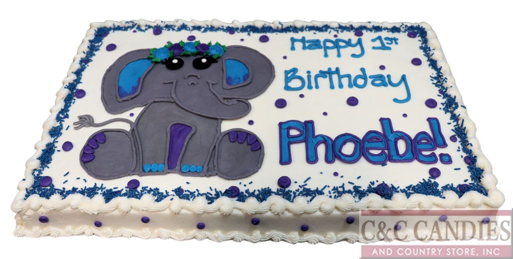 Baby Elephant - Sheet Cake
