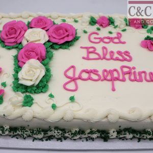 Grace and Blossoms Sheet Cake