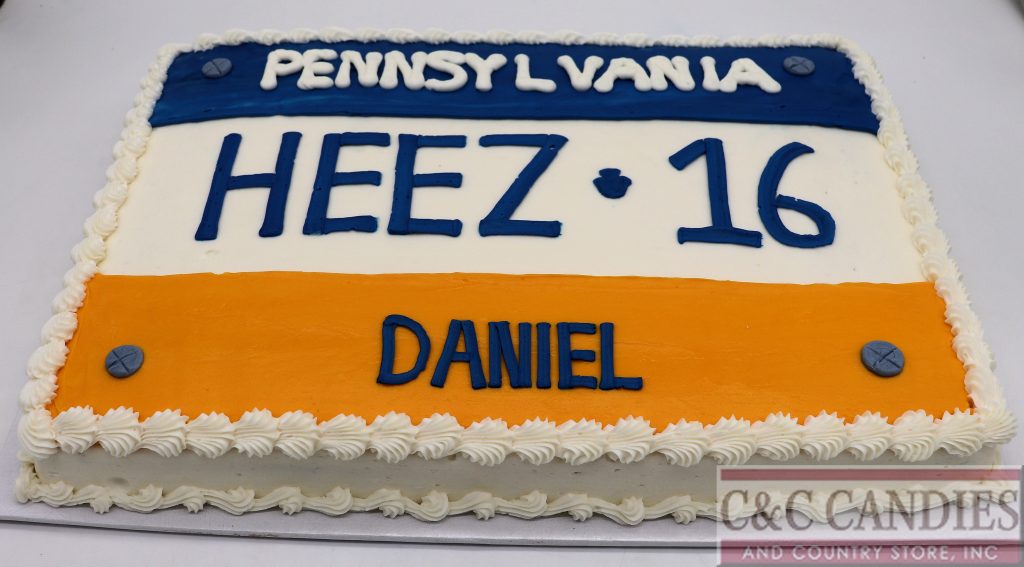 PA License Plate - Sheet Cake