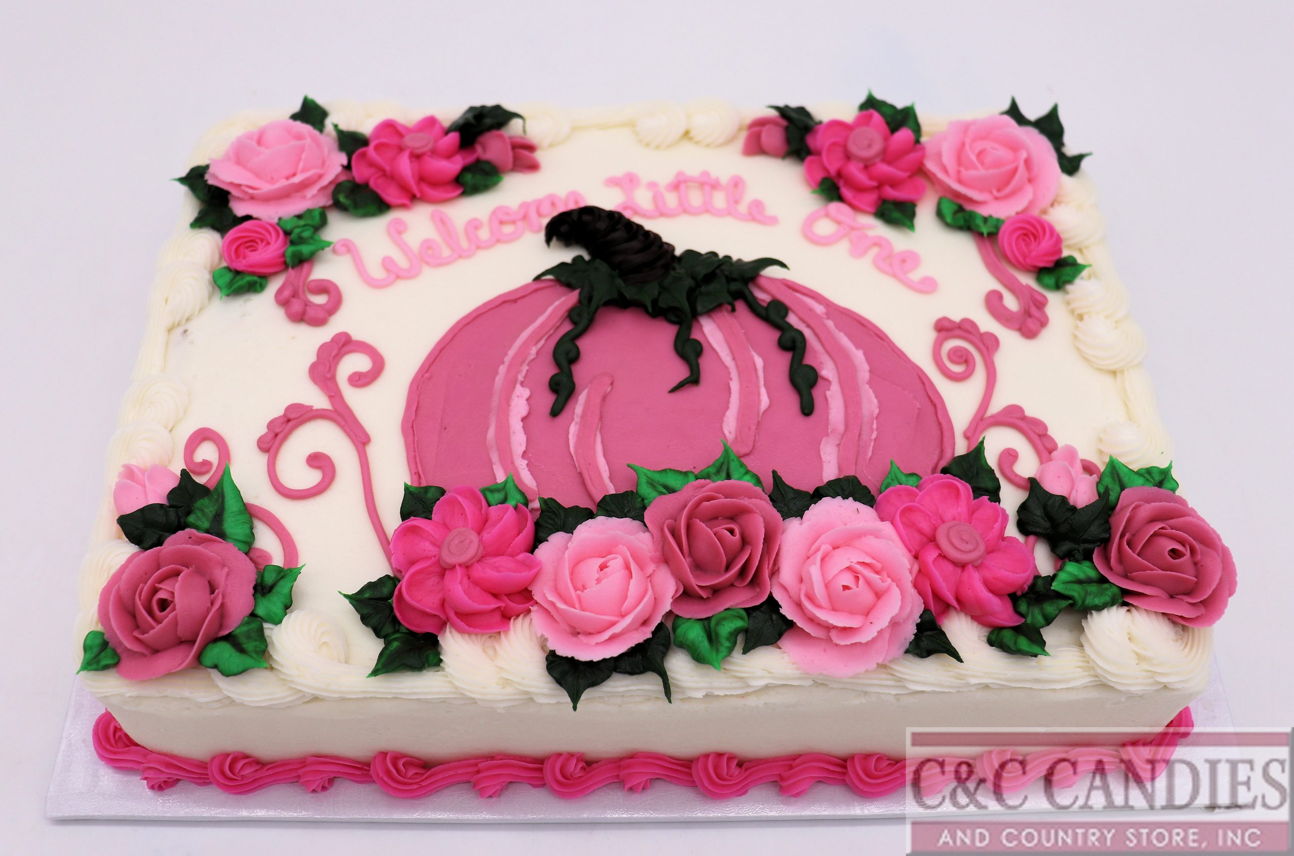 Little Pumpkin Baby Shower Sheet Cake - Image 3