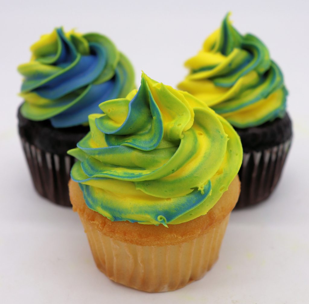 Multi Color Swirl Cupcakes
