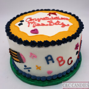 A Toast to Teaching - Graduation Round Cake