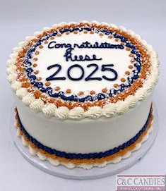 Scholarly Sparkle Round Cake