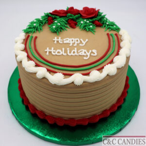 Yuletide Rose - Round Cake