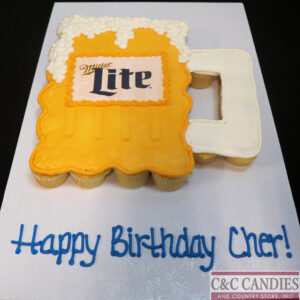 Beer Mug Cupcake Cake