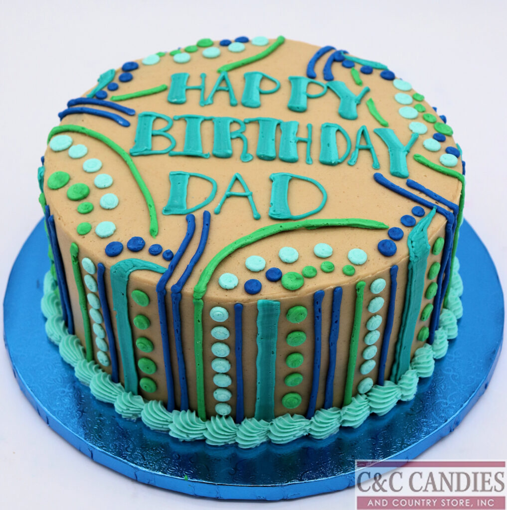 Party Lines Round Cake