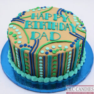 Party Lines Round Cake