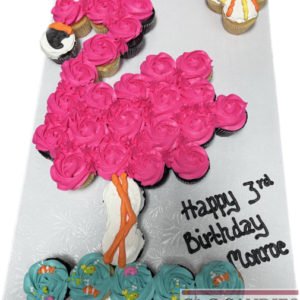 Flamingo Flair Cupcake Cake