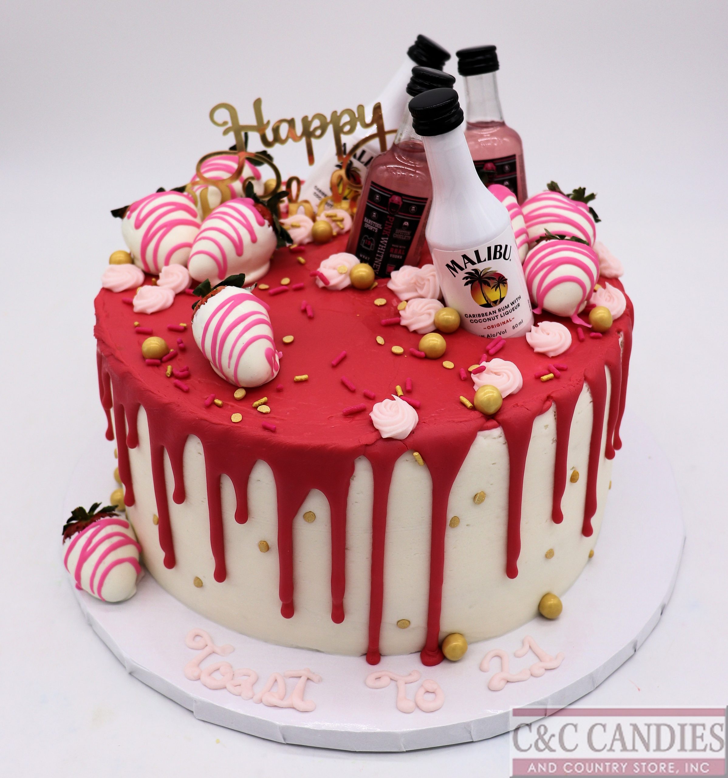 Toast To Twenty-One - Round Cake - Image 4