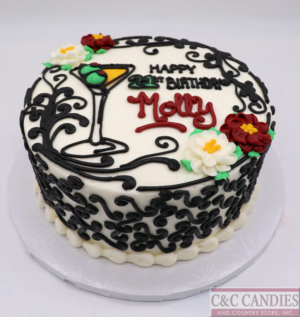 Martini Milestone - Round Cake