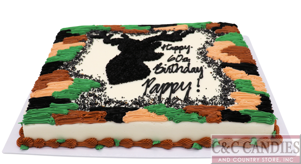 Buck Silhouette Sheet Cake