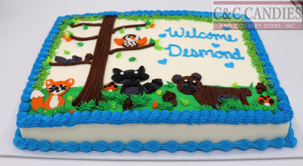 Forest Critters - Sheet Cake
