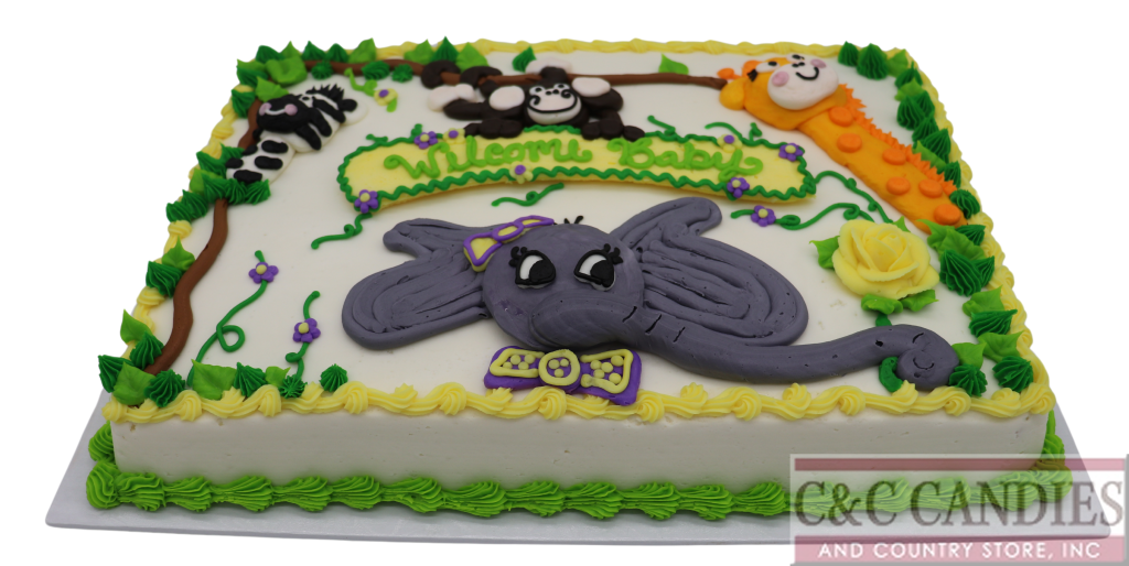 Jungle Animals - Sheet Cake