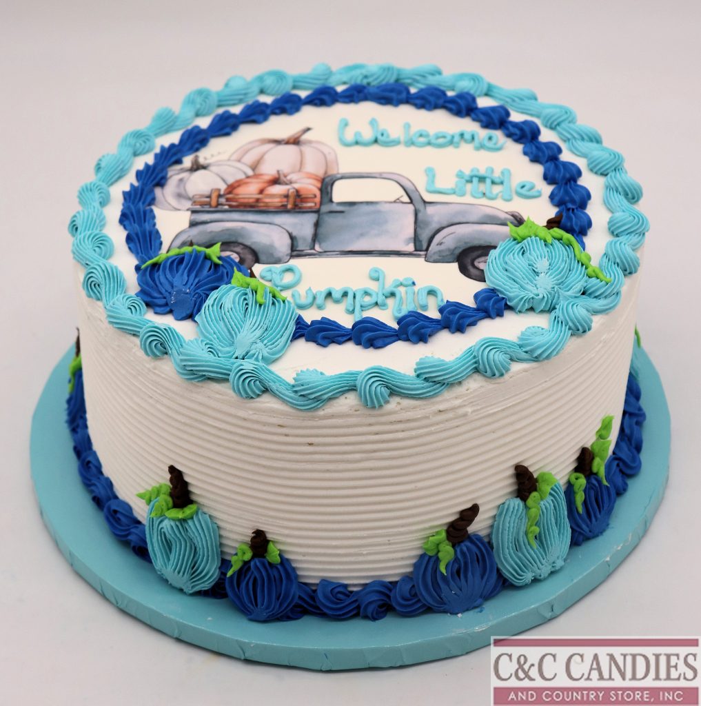 Welcome Little Pumpkin Truck Cake