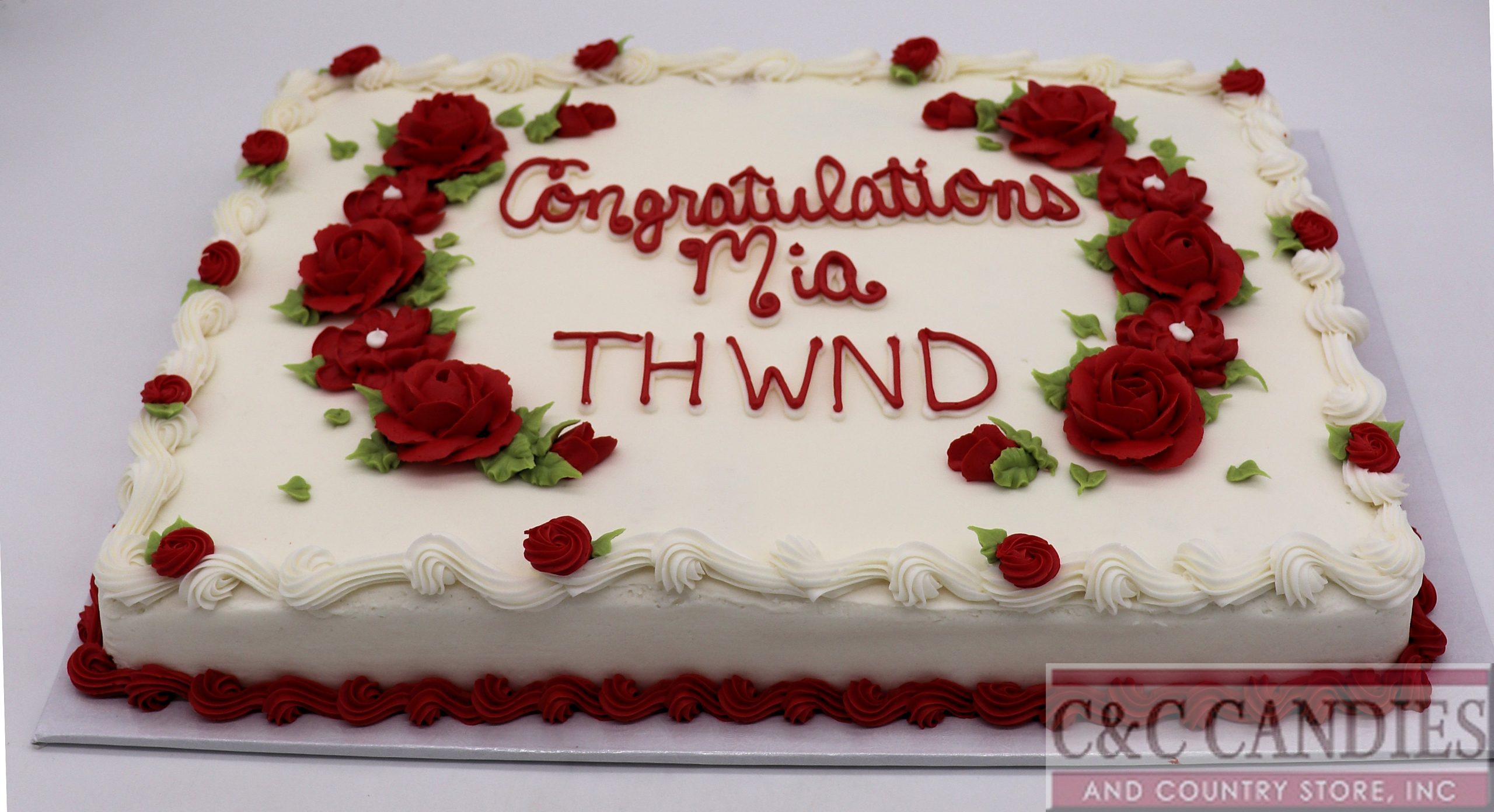 Bloom & Bravo Graduation Sheet Cake