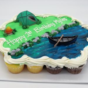 Campfire & Canoe Sheet Cake