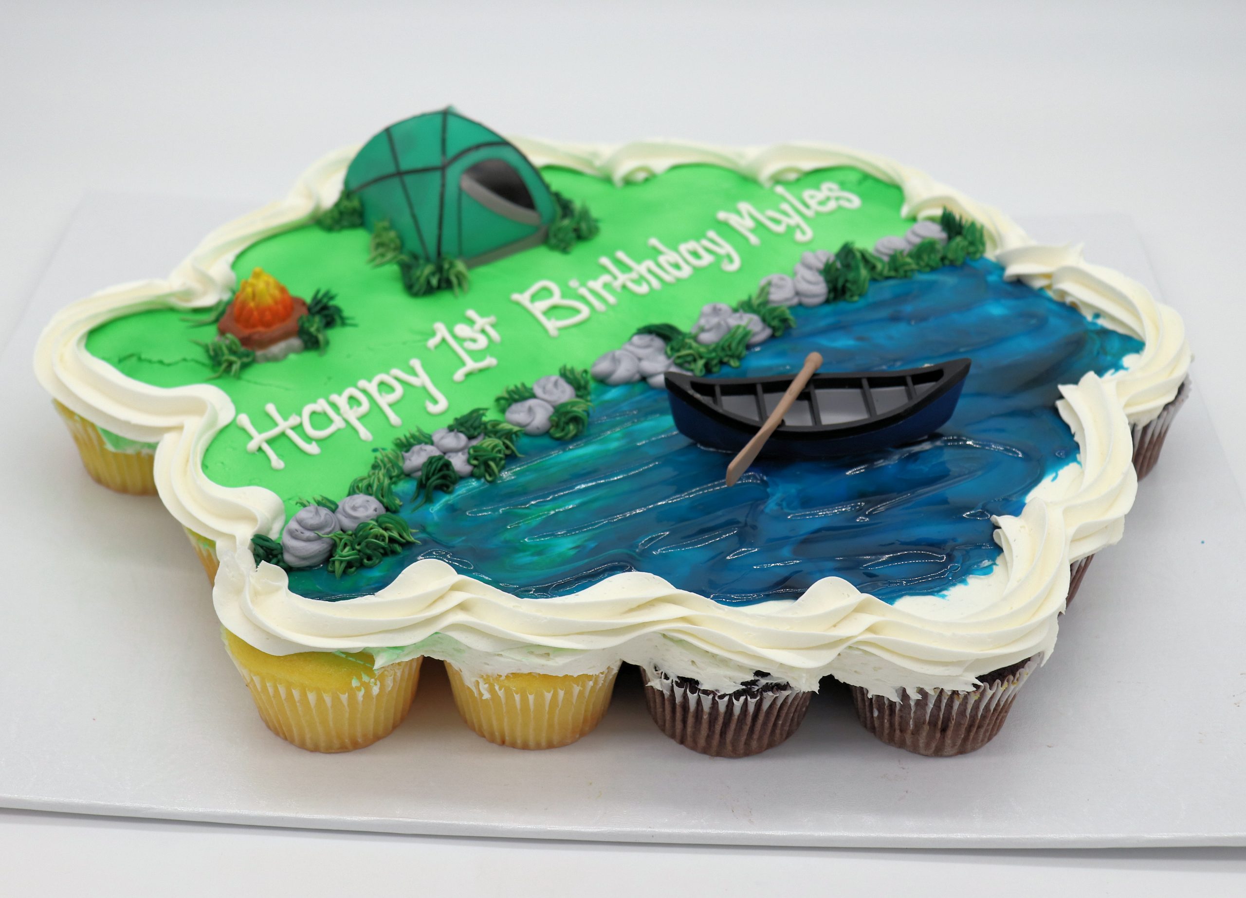 Campfire & Canoe Sheet Cake