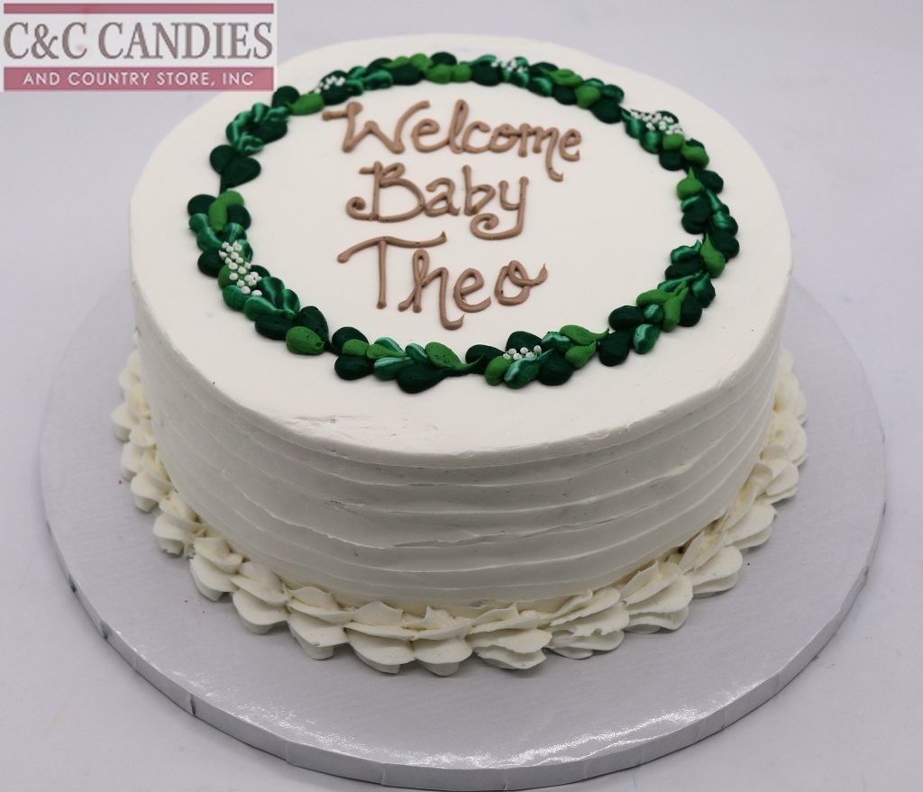Simple & Sweet Baby Wreath Round Cake