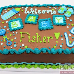 Building Blocks Baby Shower Cake